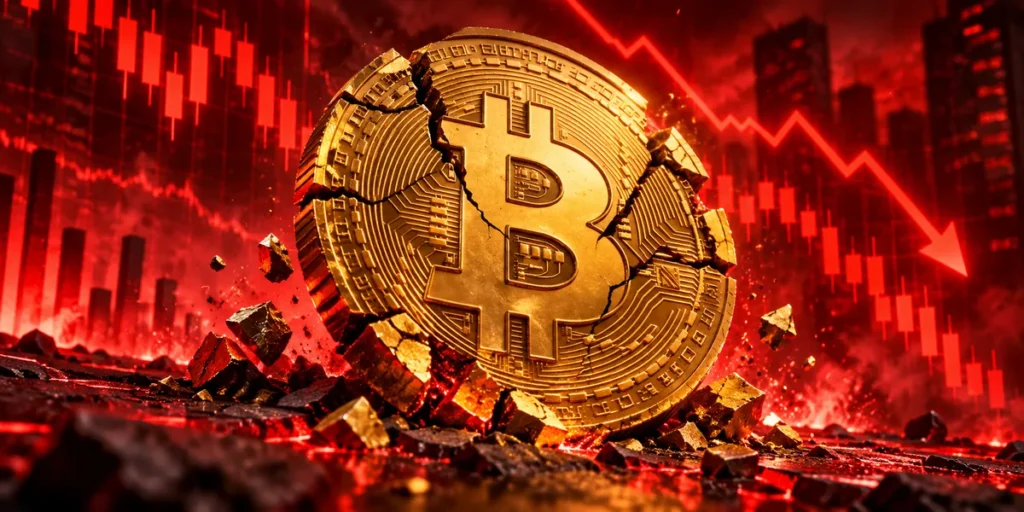 Bitcoin ameaça cair abaixo